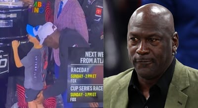 Michael Jordan under fire after post-race celebration gesture toward child goes viral |